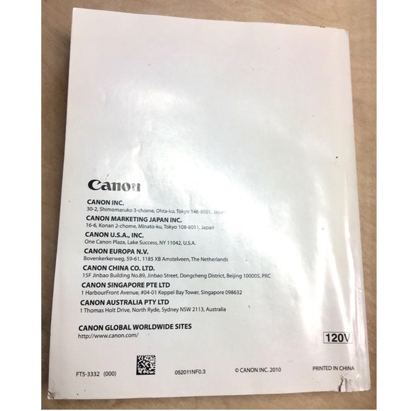 3/$40 2010 CANON Color Image Class Printer Operation Guide MF9280Cdn/MF9220Cdn - Picture 6 of 8